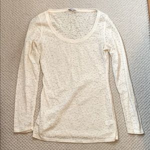 Lace Long Sleeve Shirt Express Size M